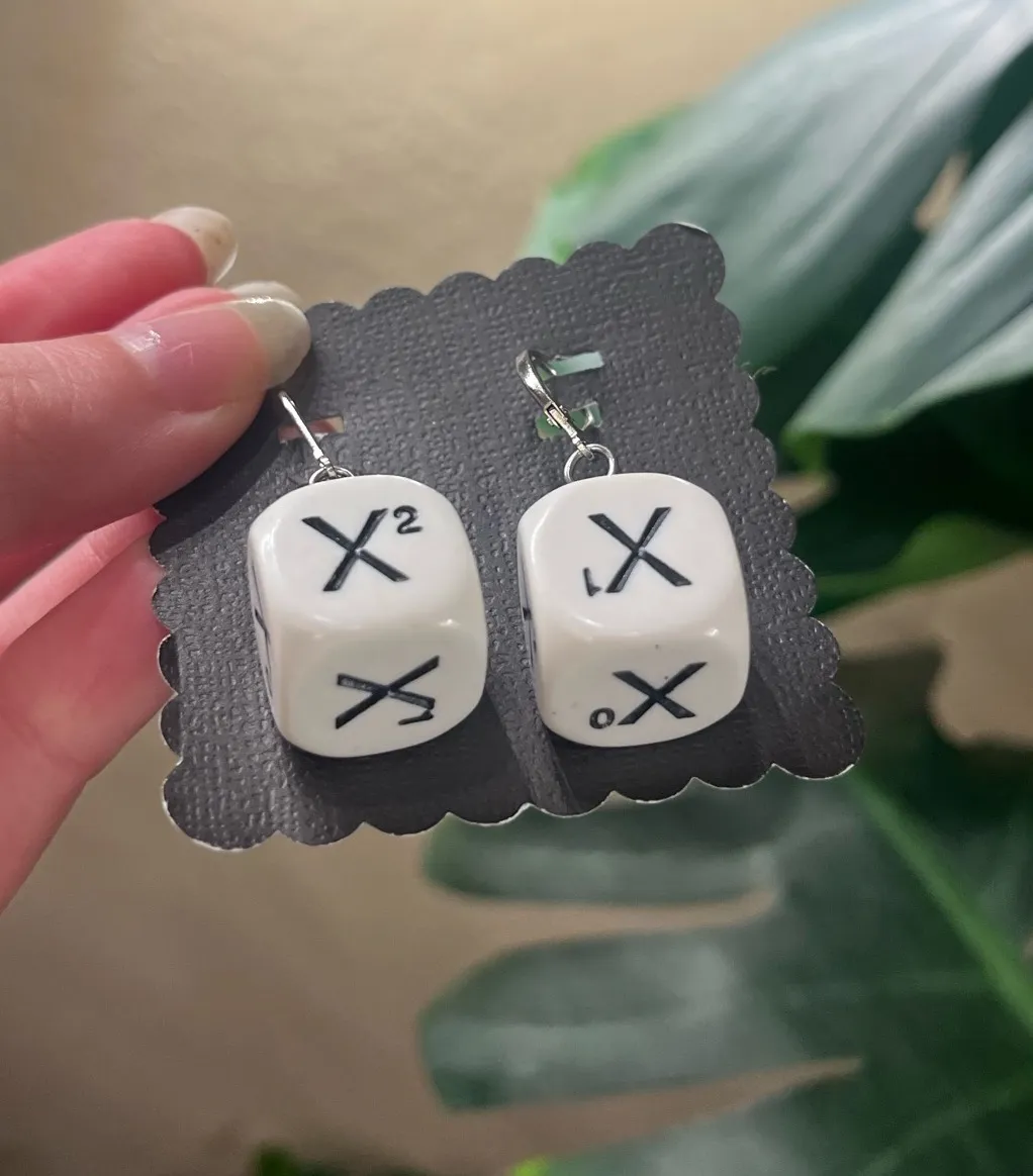 Dice Earrings “Roll the Dice” White - Image 4