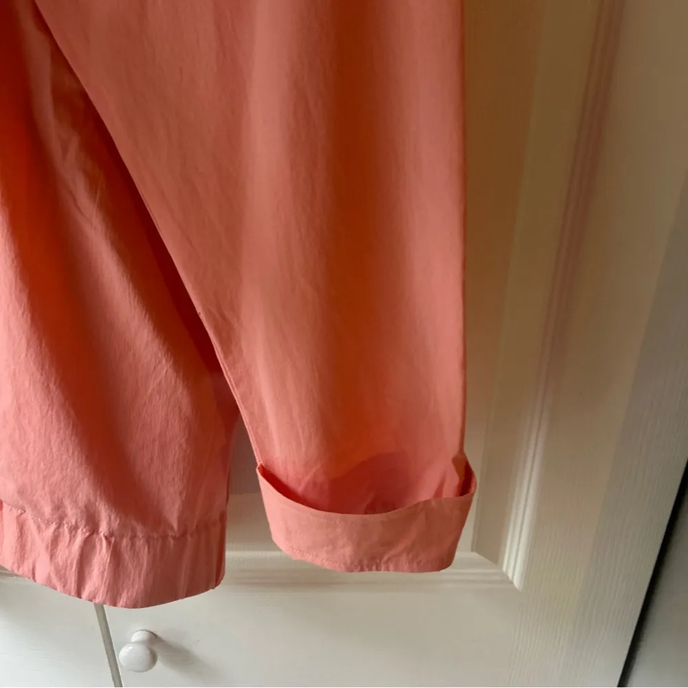 NWOT Juicy Couture Peach Ripstop Oversized Wind Hoodie Jacket Size Large Pockets - Image 3