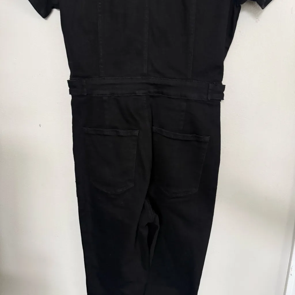 Good American Black Denim Fit for Success Jumpsuit size 3 - Large - Image 8