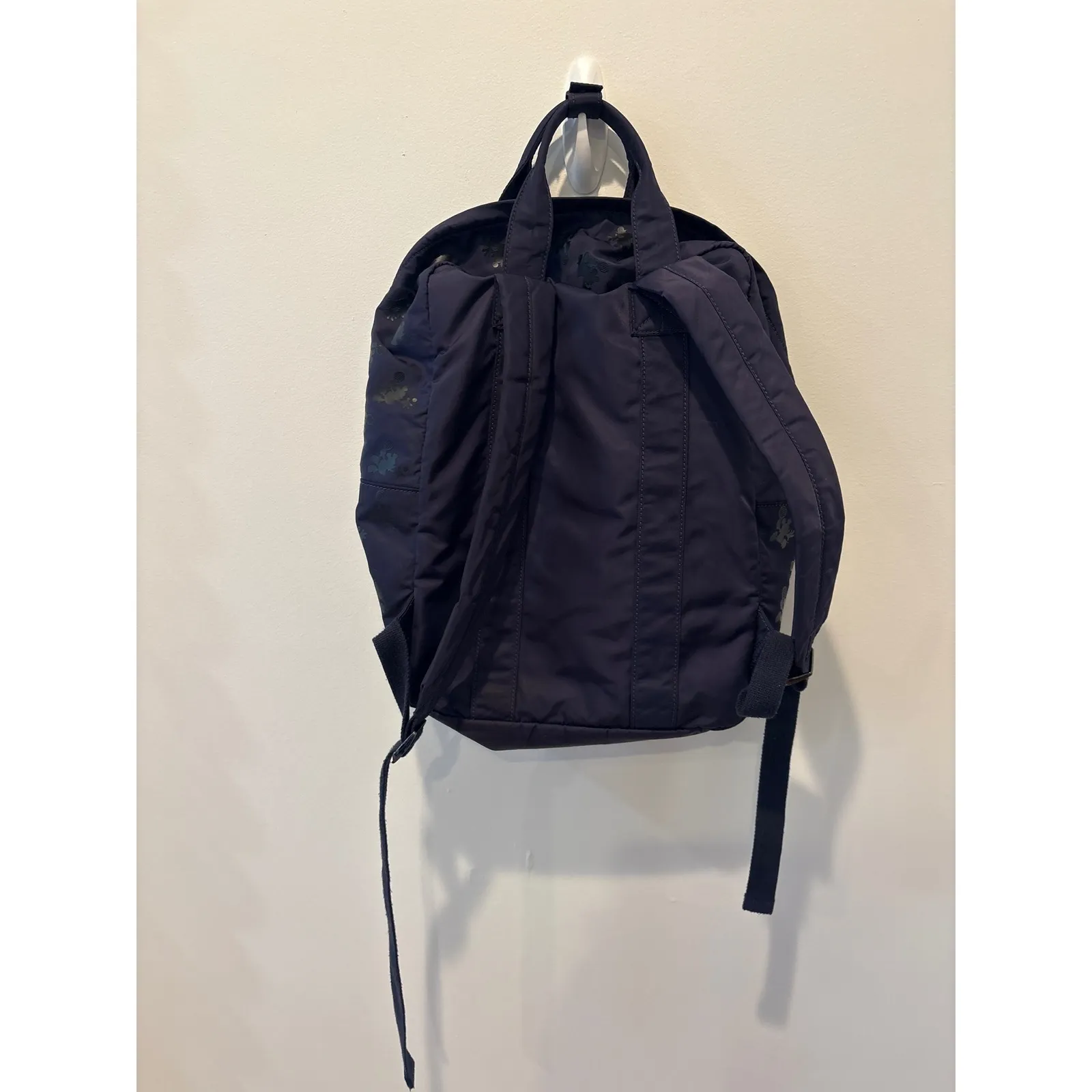 Lacoste Backpack Navy Blue Disney Mickey Mouse Print Nylon‎ Adventure Travel Bag - Image 4