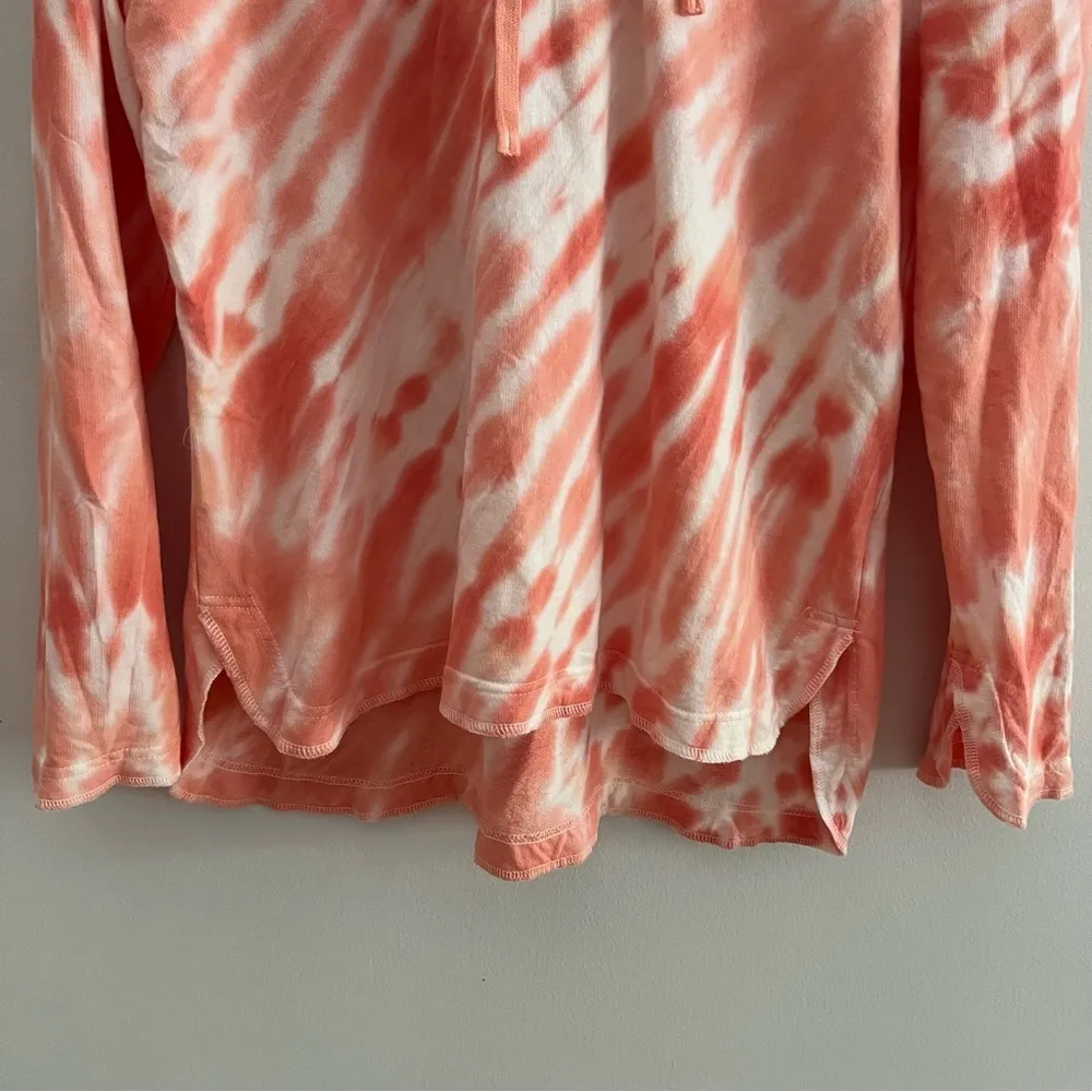 Jane and Delaney orange and white tie dye hooded top.S-M Cotton/ Poly. Very soft - Image 3