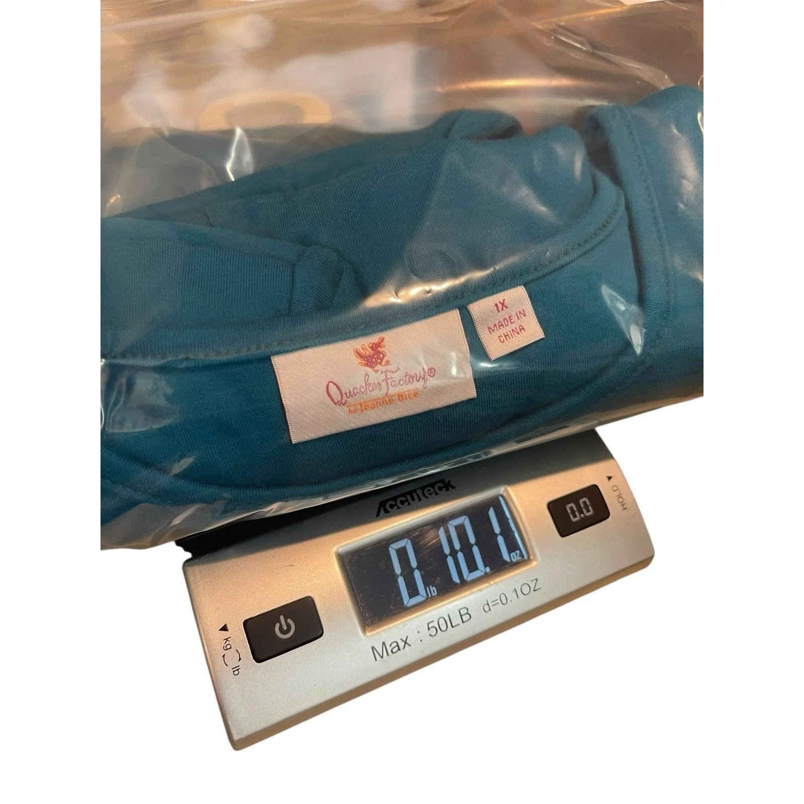 Quacker Factory 1X Turquoise Blue Snowflake Embellished Top Holiday Winter - Image 11