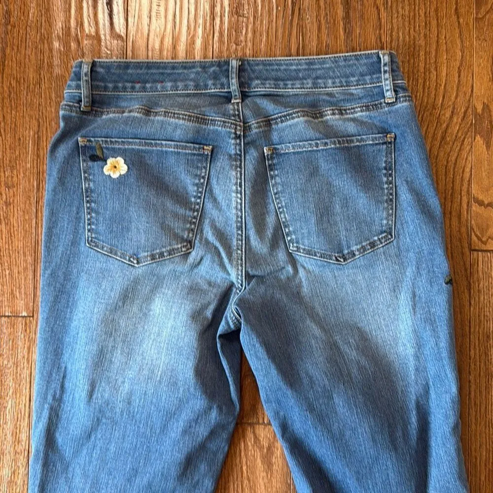 Talbots flawless five pocket slim leg embroidered jeans 6 - Image 11