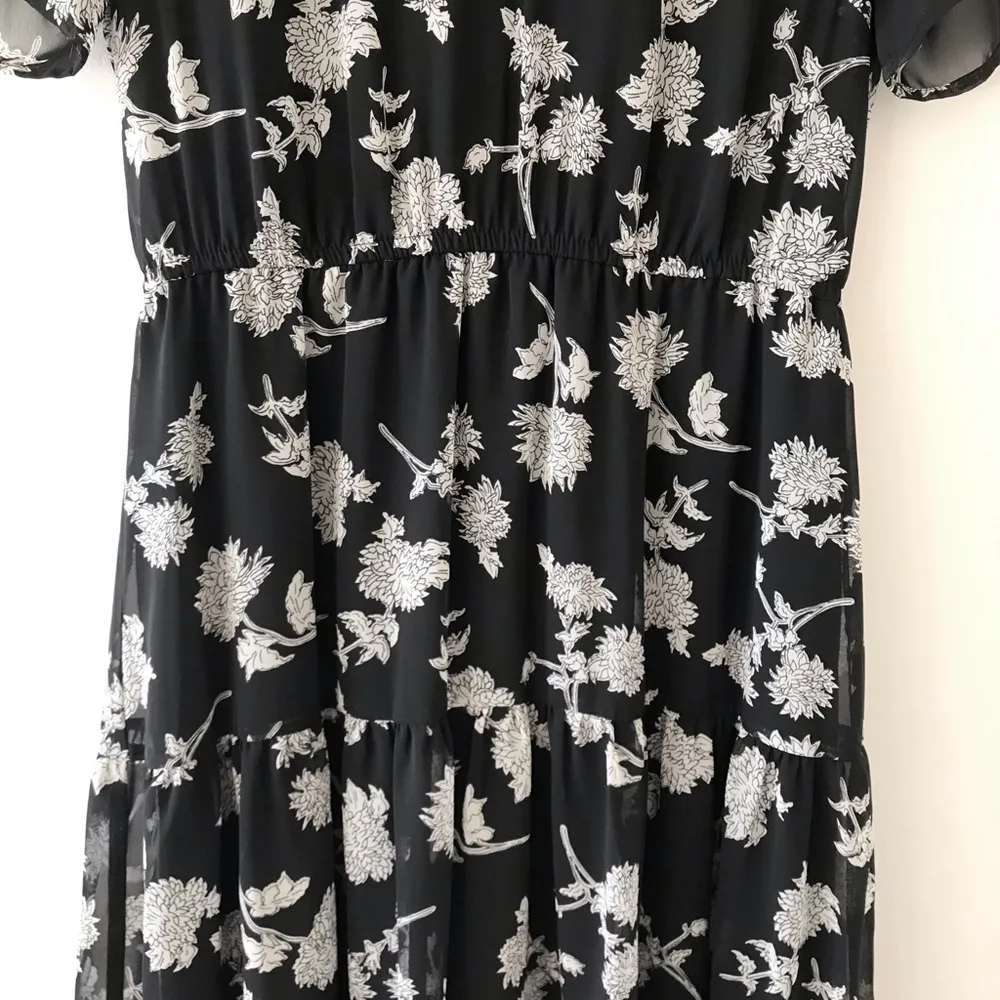 Lulus Floral Dressed Up Black Floral Print Midi Dress - Image 6
