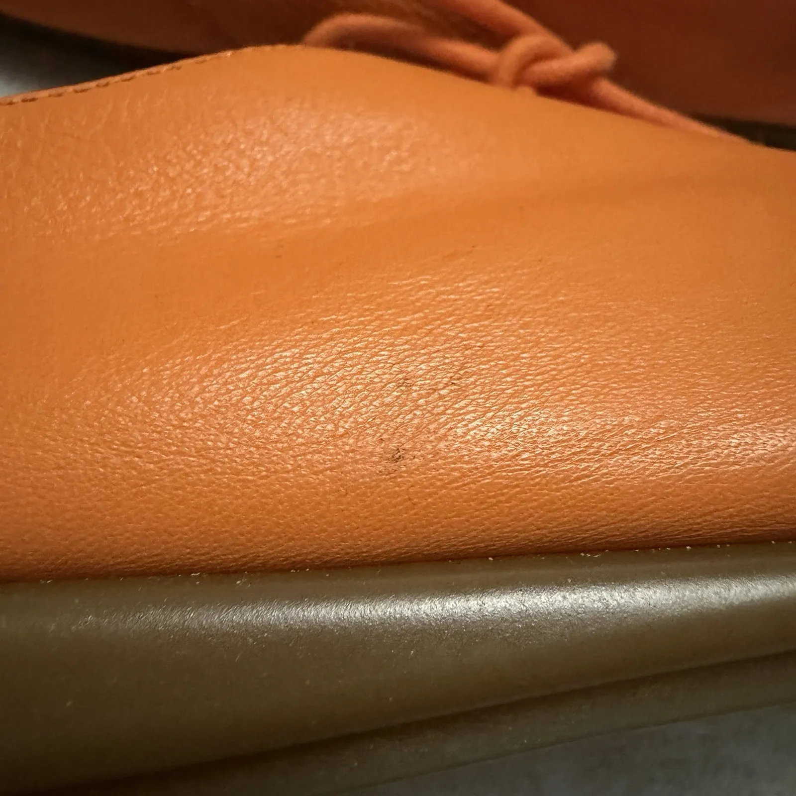 Aerosoles Signature Guitar Solo Orange Soft Leather Oxford Flat Women's Size 8.5 - Image 8