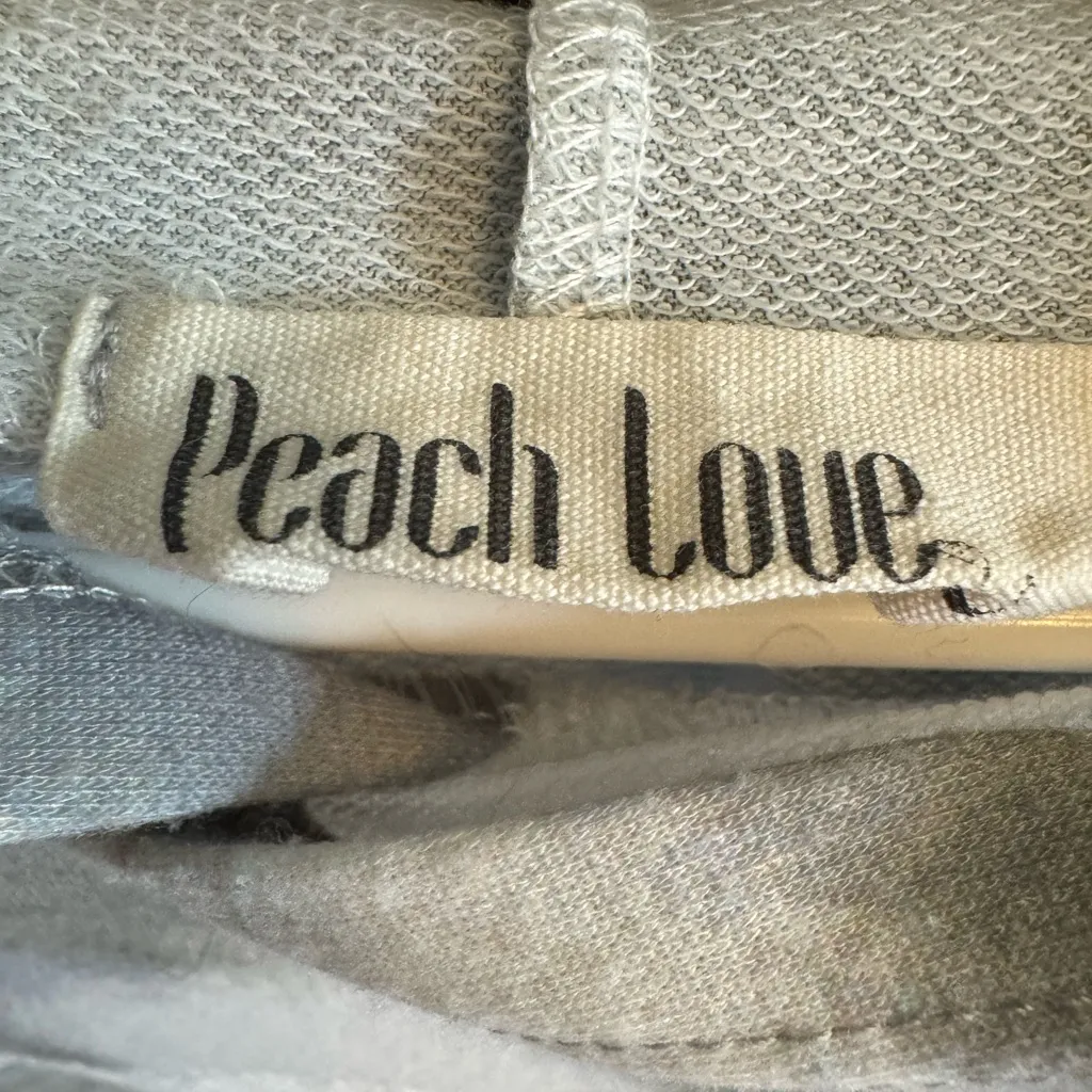 Peach Love Women’s Small Smiley Tie Dye Hoodie - Image 2