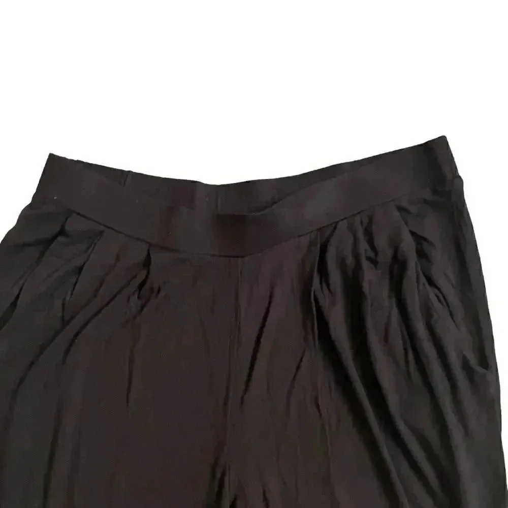 Matty M Spandex Black Jersey Loungewear MidRise Lagenlook Comfortable Sz S Black - Image 2