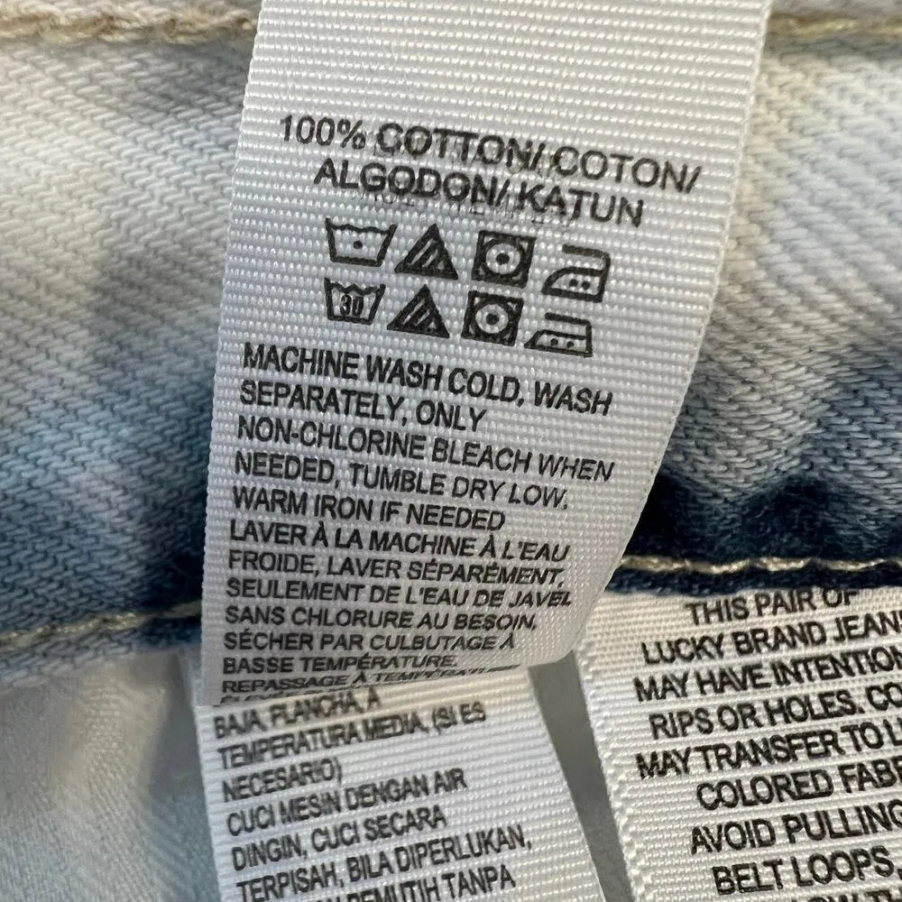 Lucky Brand The Cutoff bleached raw hem denim jeans shorts Size 6/28 - Image 16