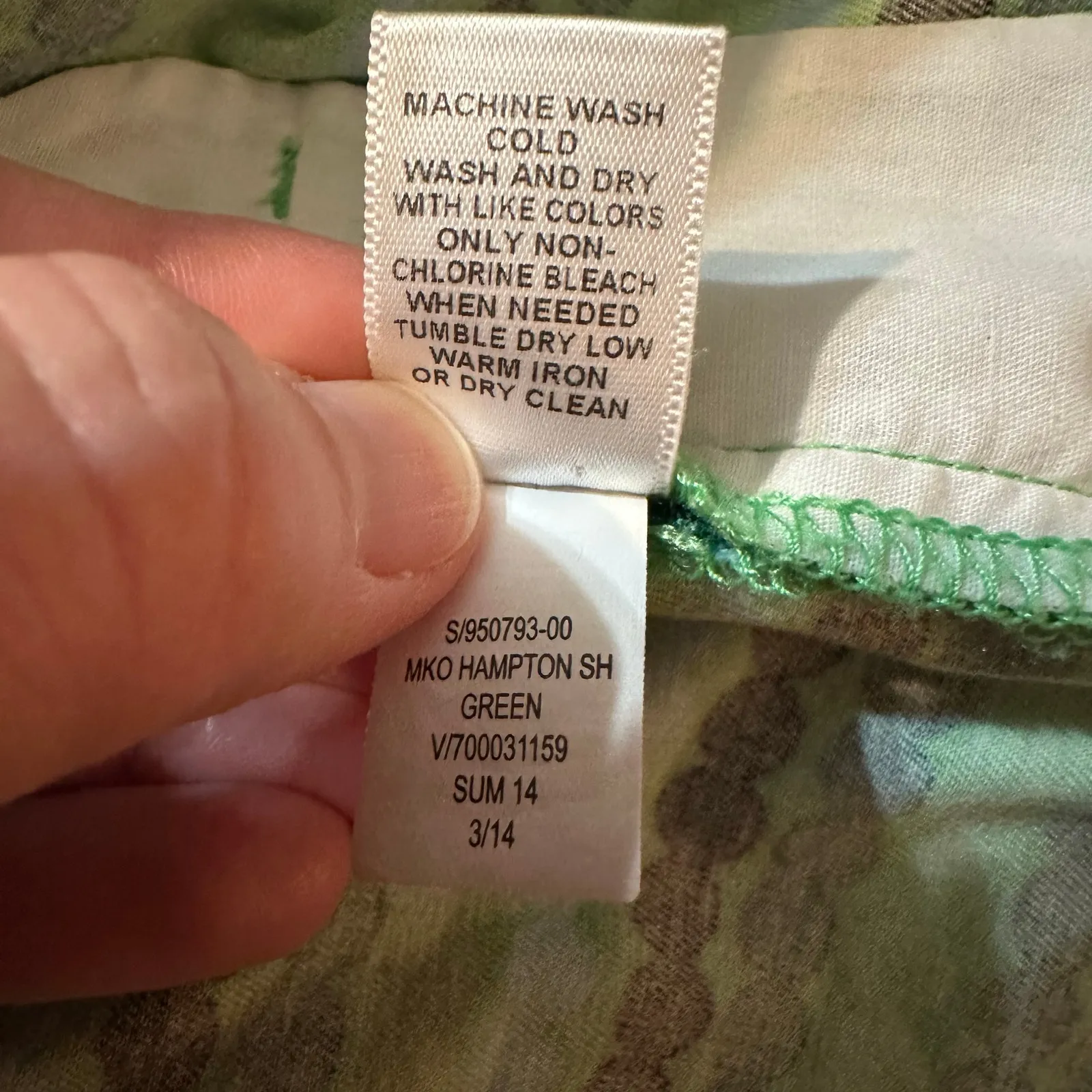 Banana Republic x Marimekko Hampton Shorts 12 Green Geometric Cotton Stretch - Image 7