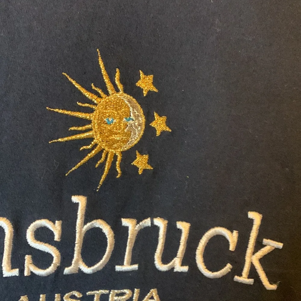 B&C Navy Blue Embroidered Sun, Moon & Stars Whimsigoth T - Image 6