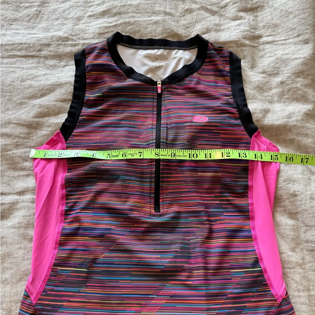 Sugoi Cycling Workout Multicolored Tank Top Pink - Image 12