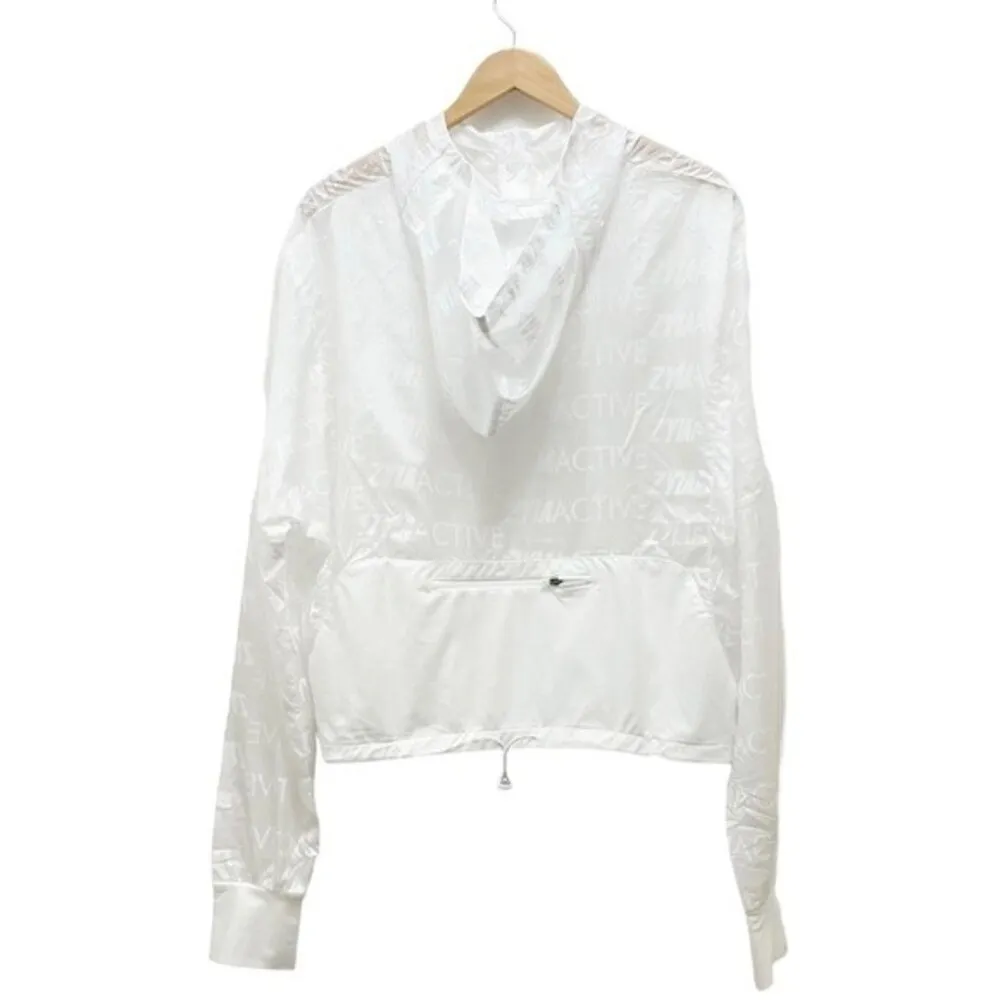 Zyia Active White Sheer Breeze Hooded Jacket Windbreaker Women’s Size XXXL NEW - Image 4