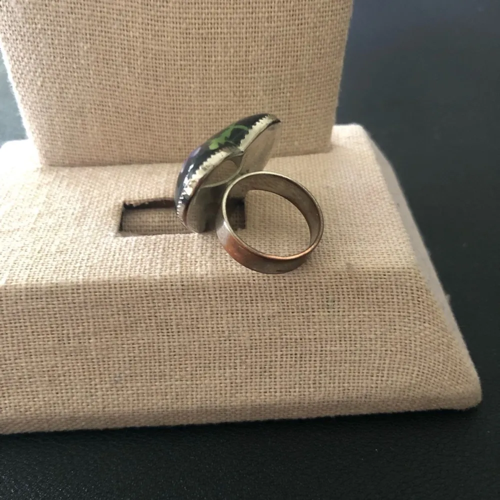 Vintage Floral Print Ring Size 6.25 - Image 3