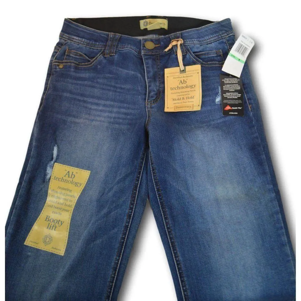 Womens Democracy Ab Technology Medium Wash Jeans Size 8 Skinny Leg Mid R… - Image 2