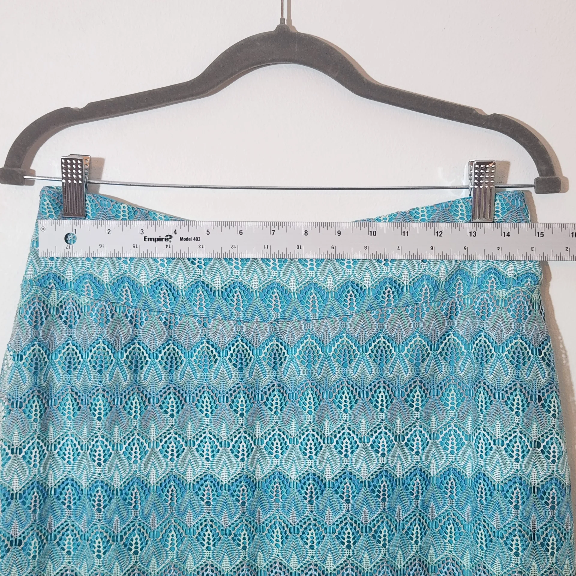 Cato Aqua Blue Boho Maxi Skirt Size Medium NWT - Image 6