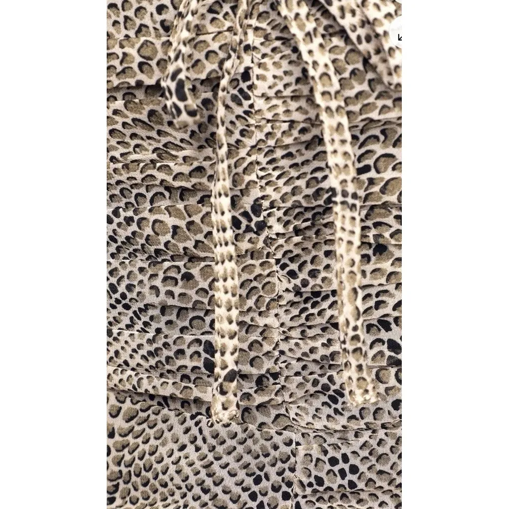 The east order‎ THOMSENE MINI DRESS snake skin animal print Size Medium - Image 9