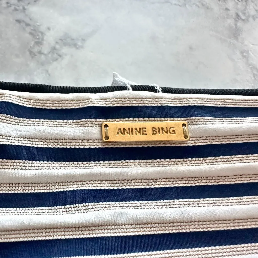 Anine Bing Black Striped Reversible Bikini Bottom - Image 8