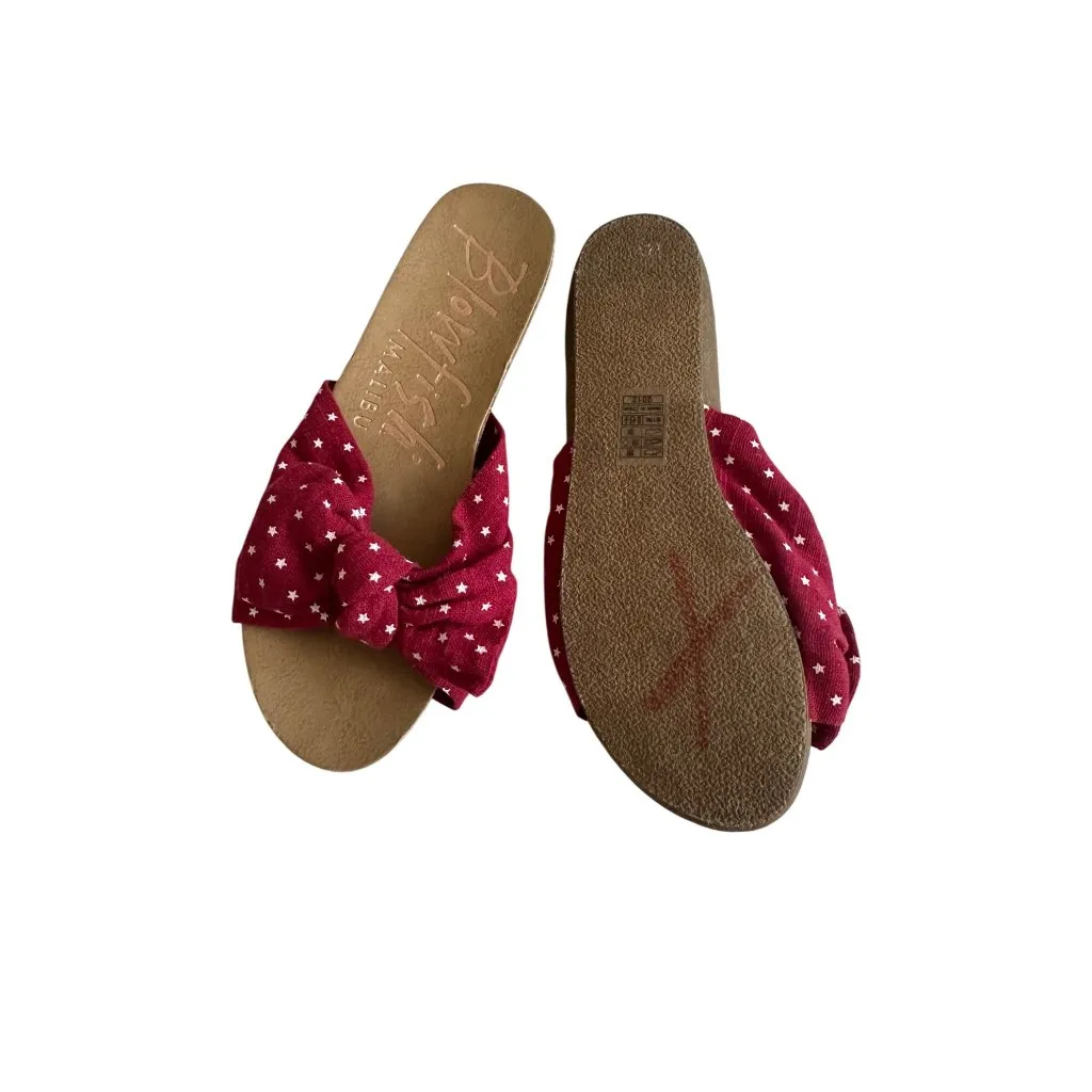 BLOWFISH Red White Polka Dot Slide Sandals Size 6.5 - Image 3