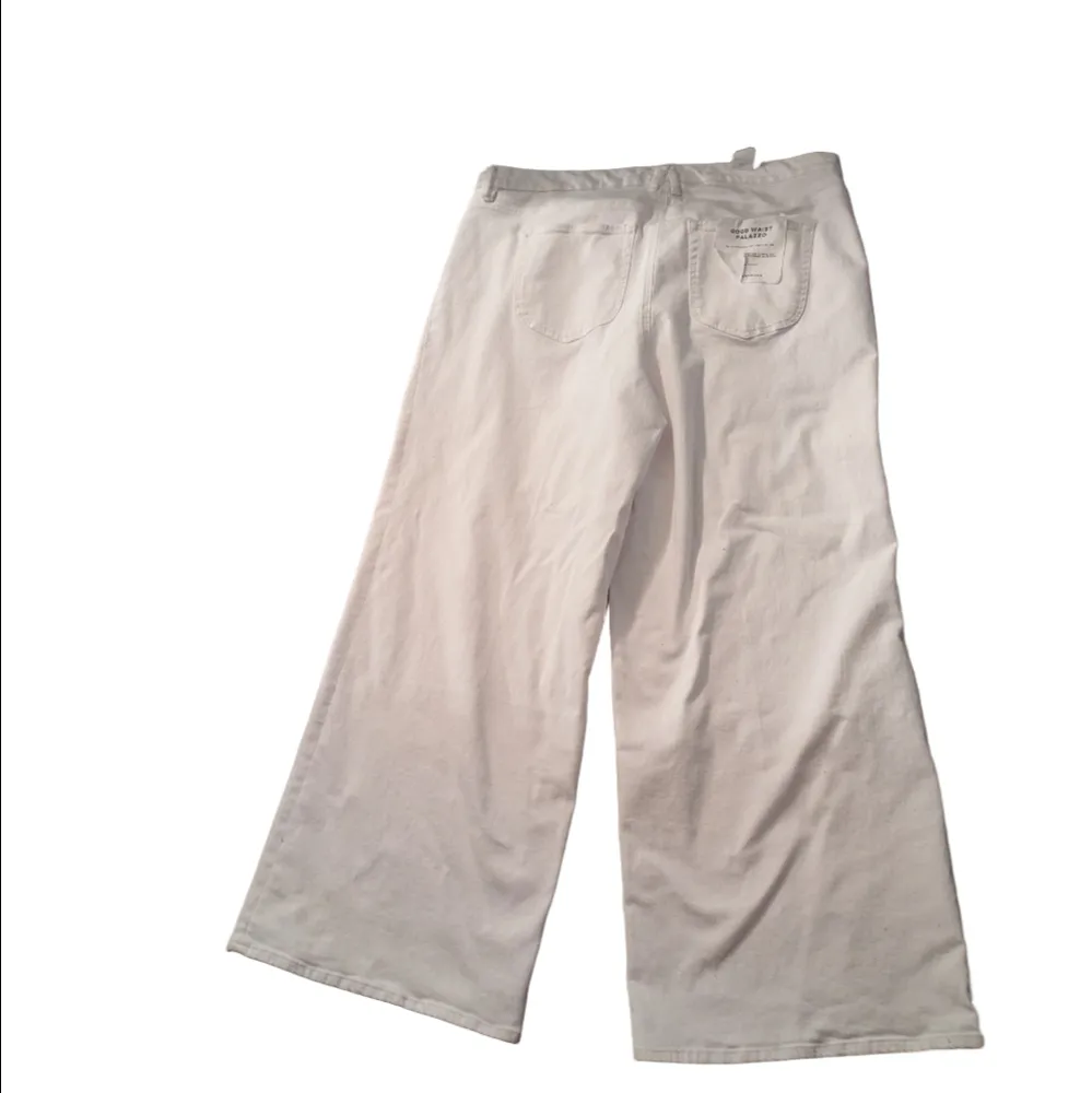 Good American White Good Waist Palazzo Jeans Size 24 - Image 9