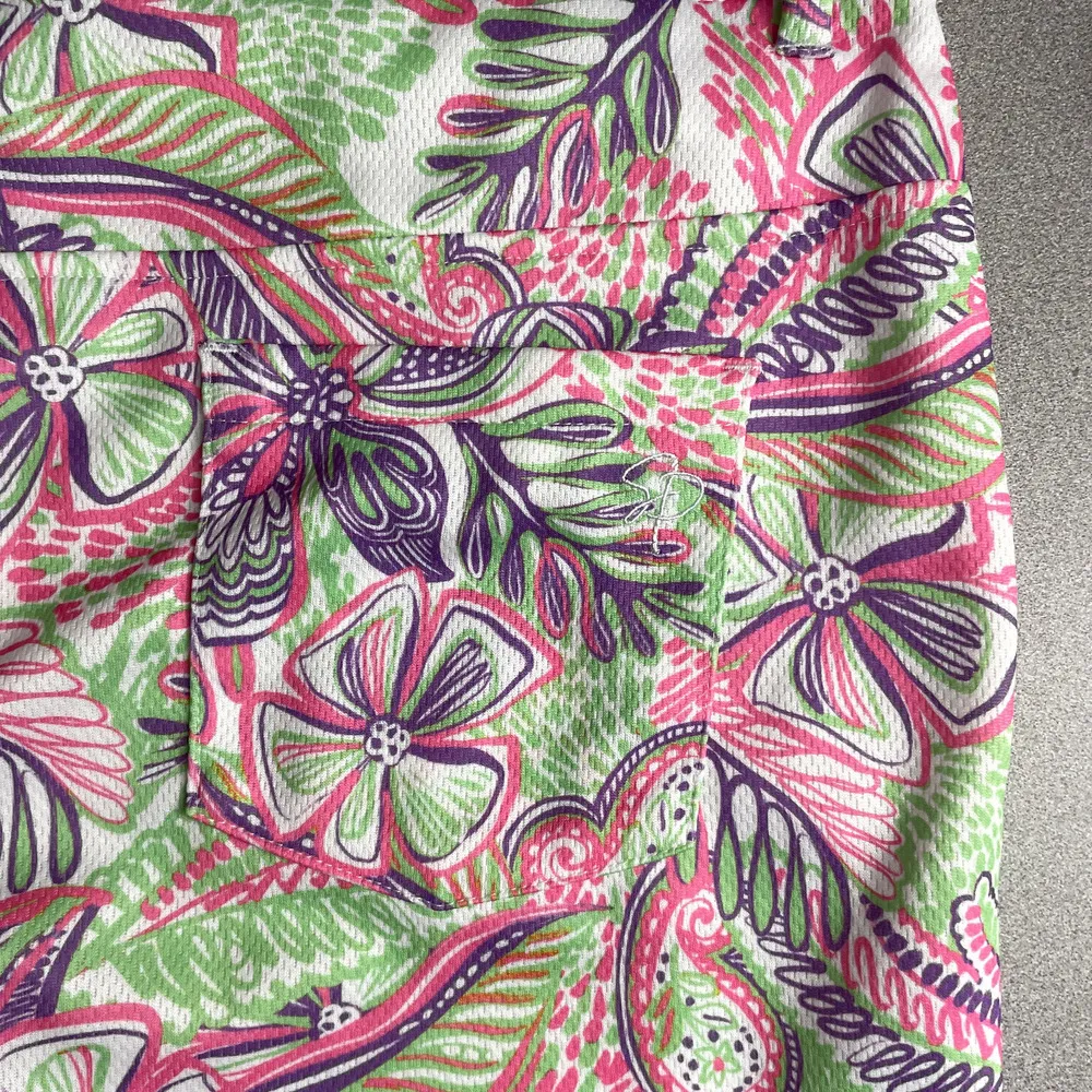 Stella Parker Womens Floral Shorts Size 16 Pink Multi Tropical Resort Travel - Image 6