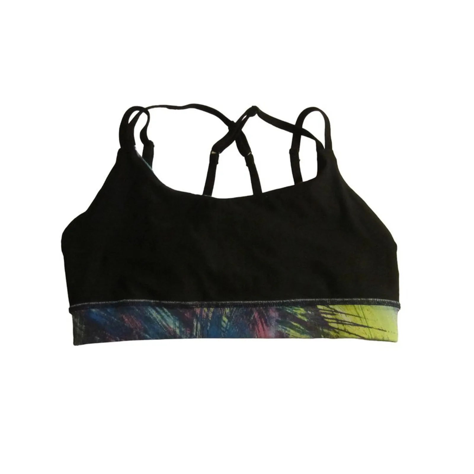 Y2K Abstract Print Crop Top Velvet Heart Women’s M Strappy Festival Vibe - Image 5