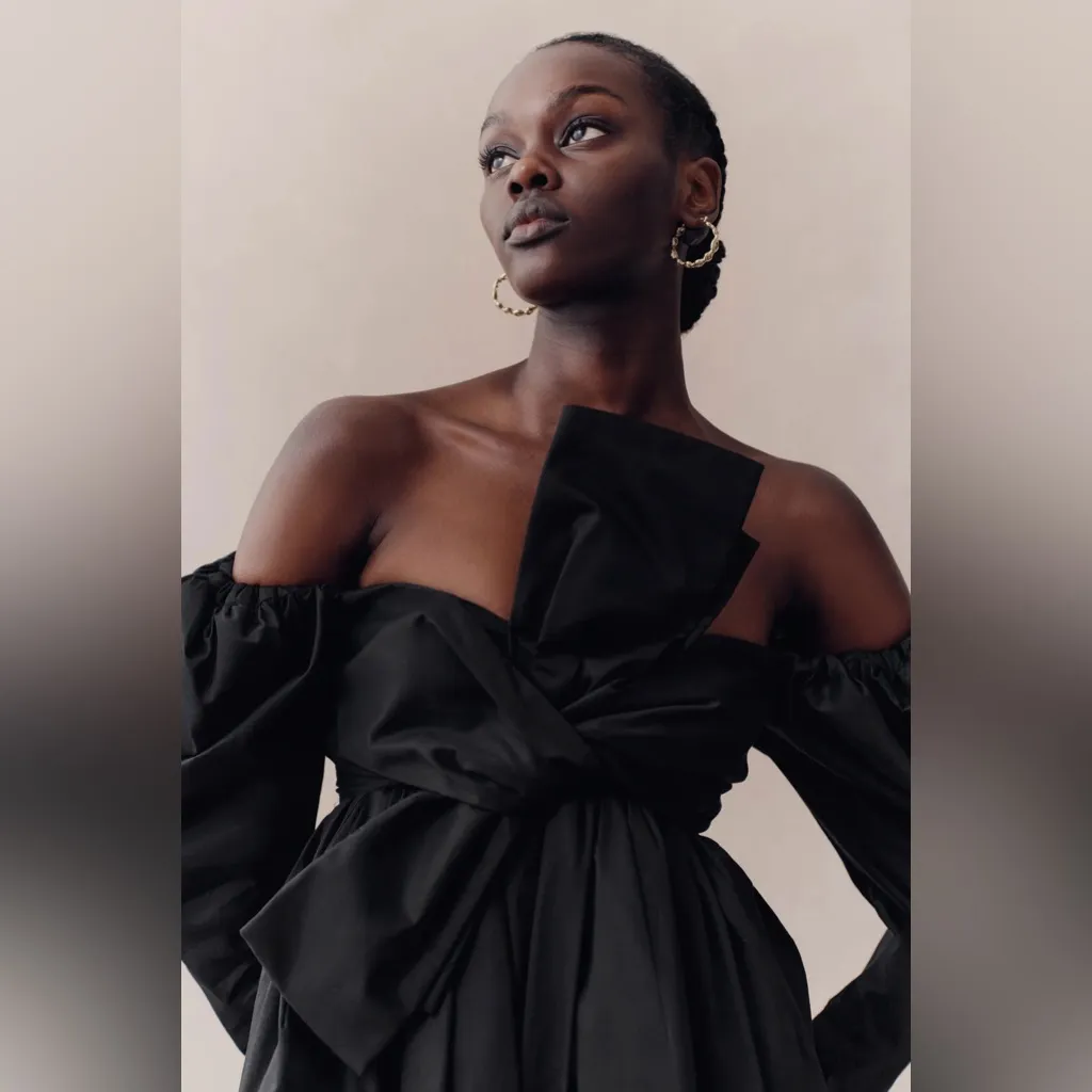 NWT Aje Black Valentina Cotton Poplin Bow - Image 4