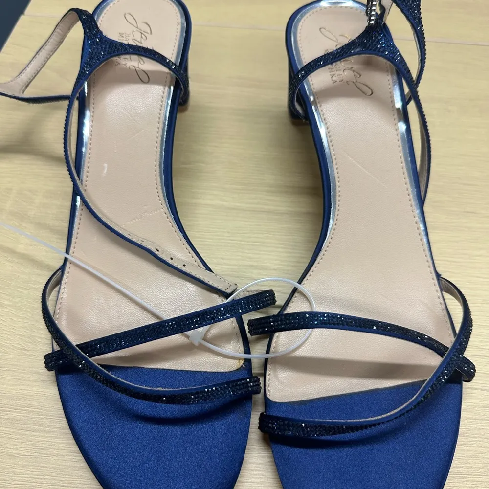 Jewel Badgley Mischka Alexis Slingback Sandal in Blue Size 11 NWOT - Image 2