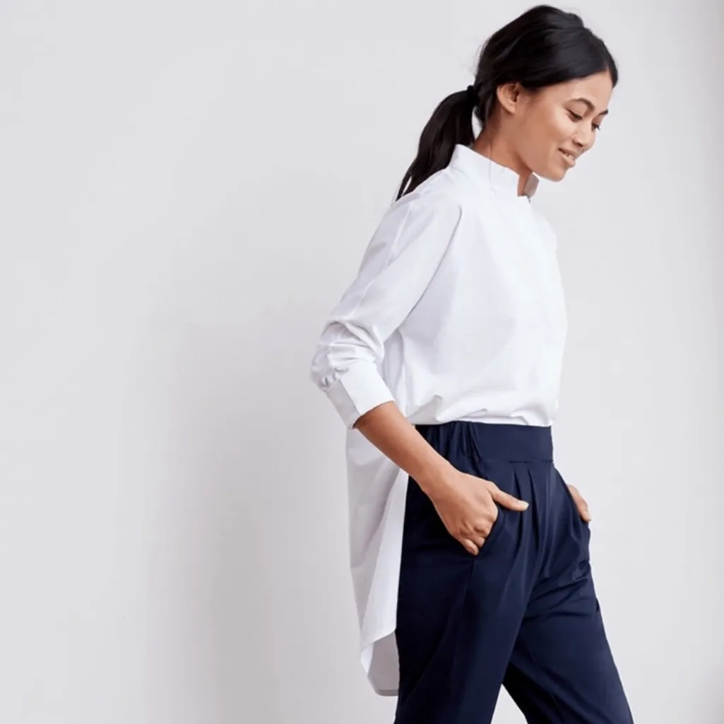 A Day Something Borrowed Long Sleeve Shirt Cloud White Size M - Image 2