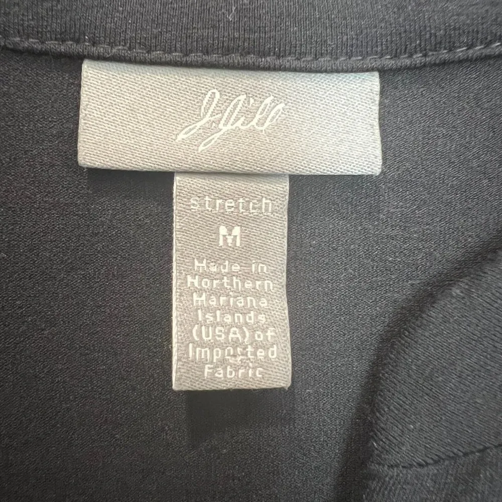 J Jill Cardigan Sweater Jacket Womens Medium Black Button Up Long Sleeve Stretch - Image 8