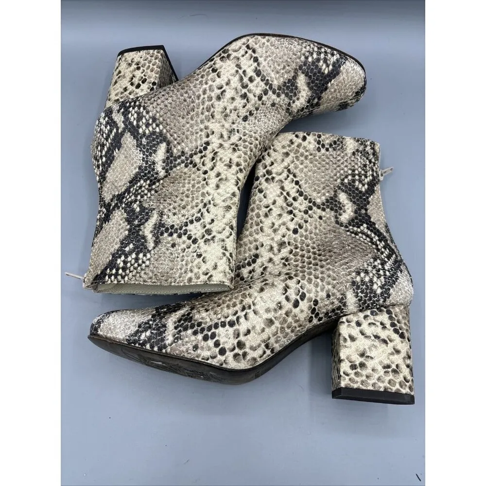 Free People Snake Skin Reptile Block Heel Women’s Boots Size‎ 37 - Image 5