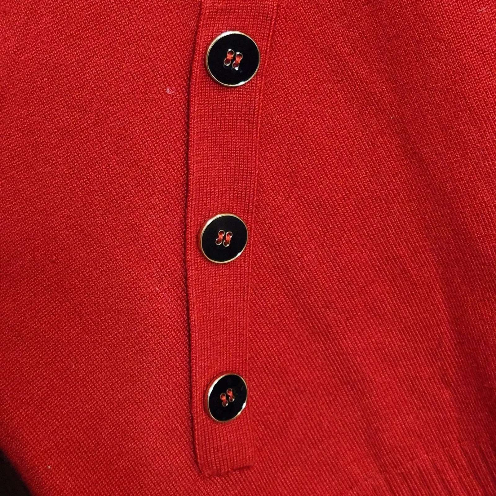 Soft Surroundings Woman’s Red Festive Holiday Cowl Neck Sweater Size Small - Image 2