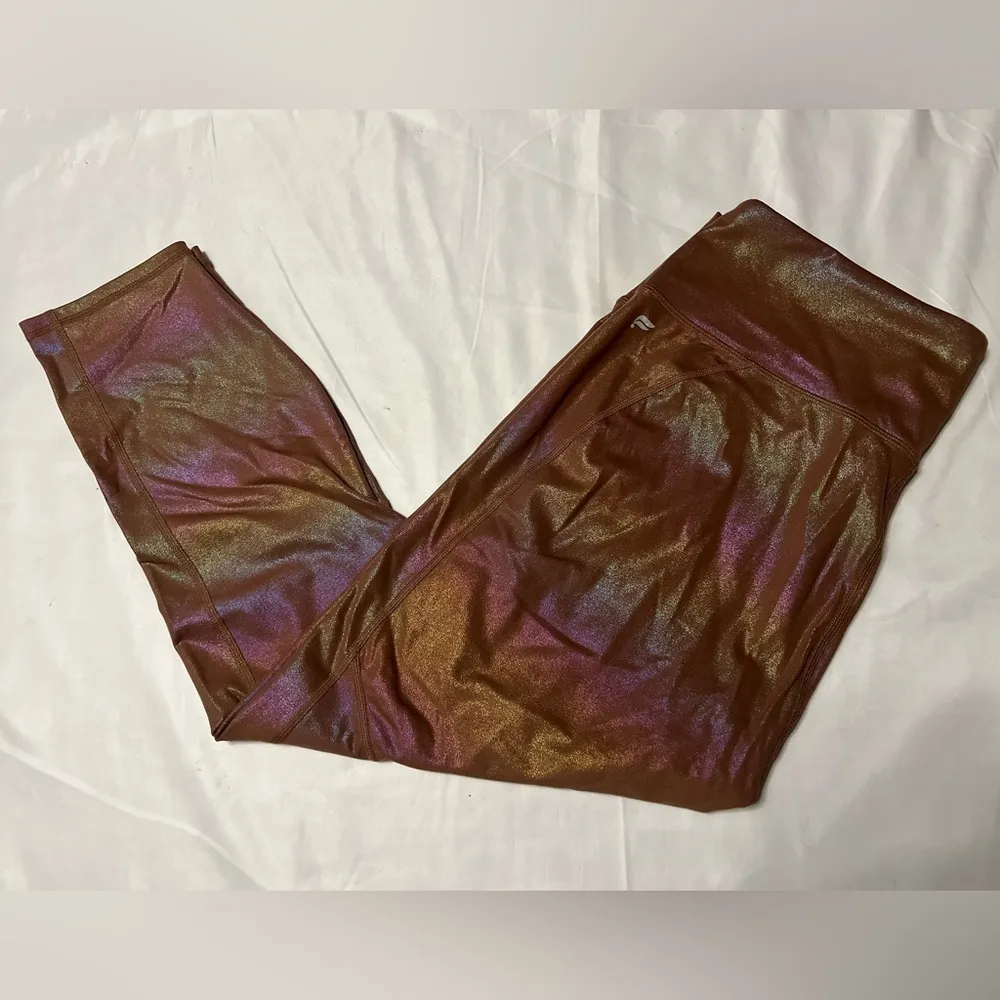 Fabletics PureLuxe High Waist Brown Iridescent 7/8 Legging Iridescent Mocha XXL - Image 15