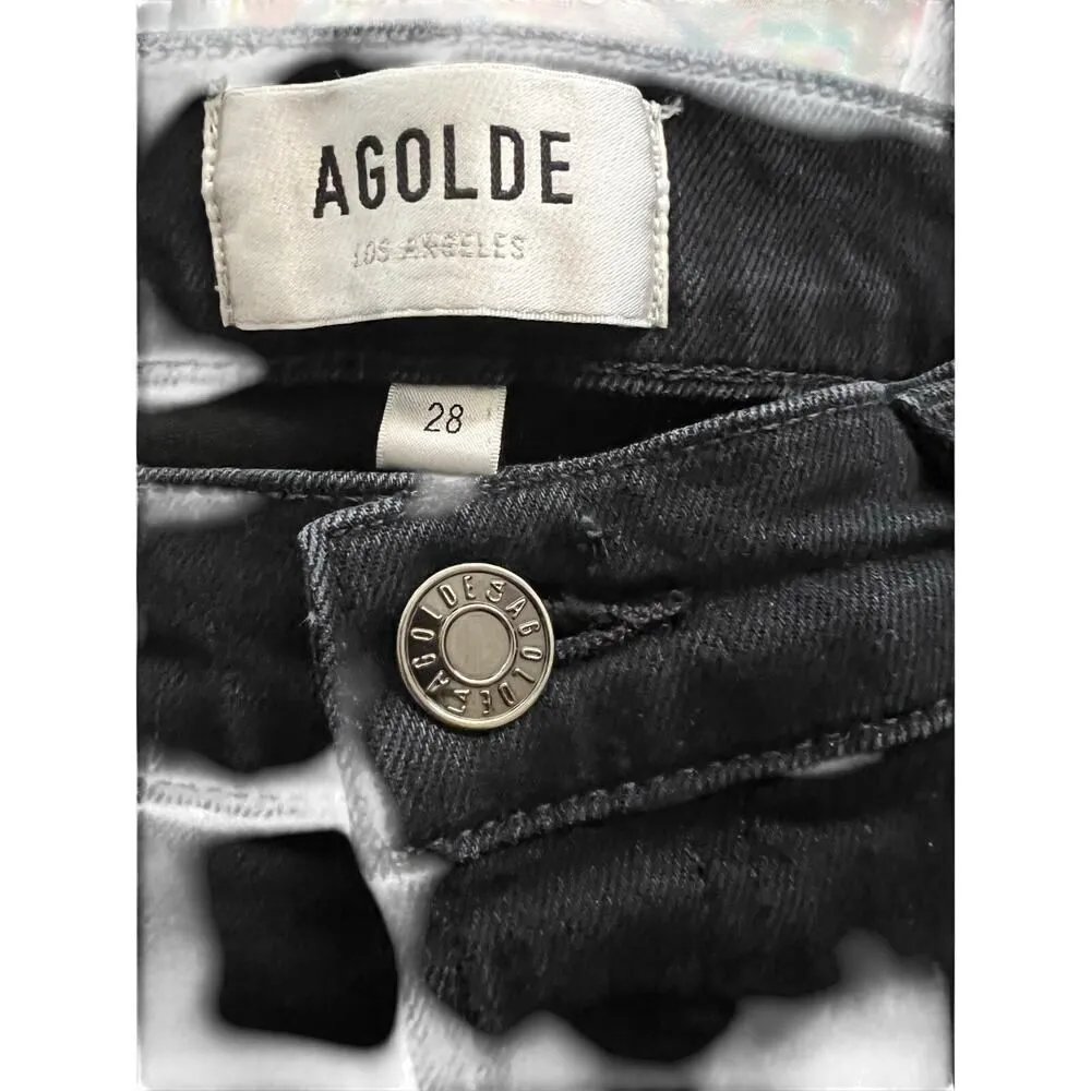 AGOLDE NICO BLACK JEANS cut 68360 nico black style A093-1148 size 28 - Image 7