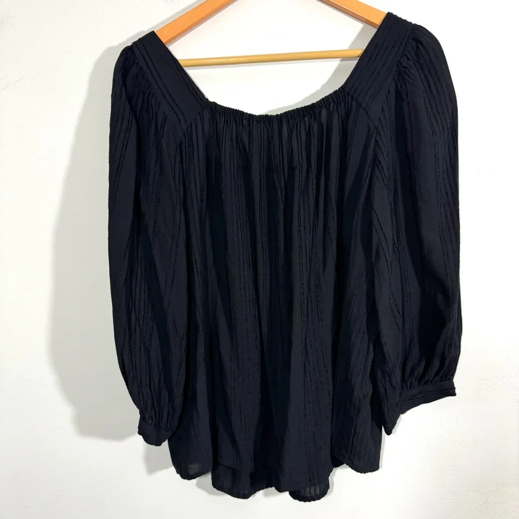 Gentle Fawn Rosas Black Textured Boho Blouse - Image 8