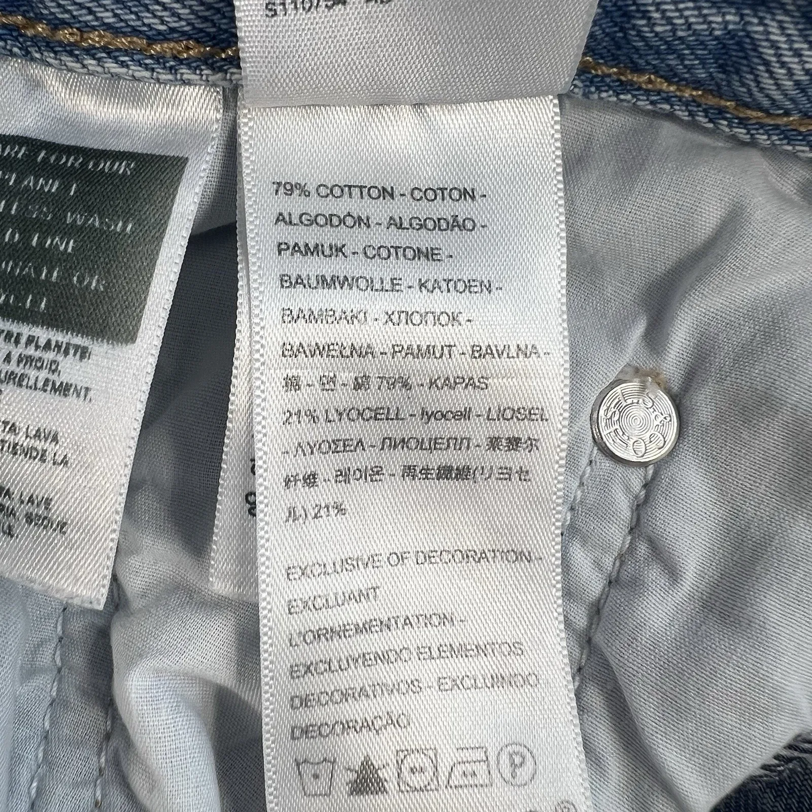 Levi's Sz 25 Premium Baggy Dad Jeans Slouchy Women’s Distressed Holes Grunge - Image 9