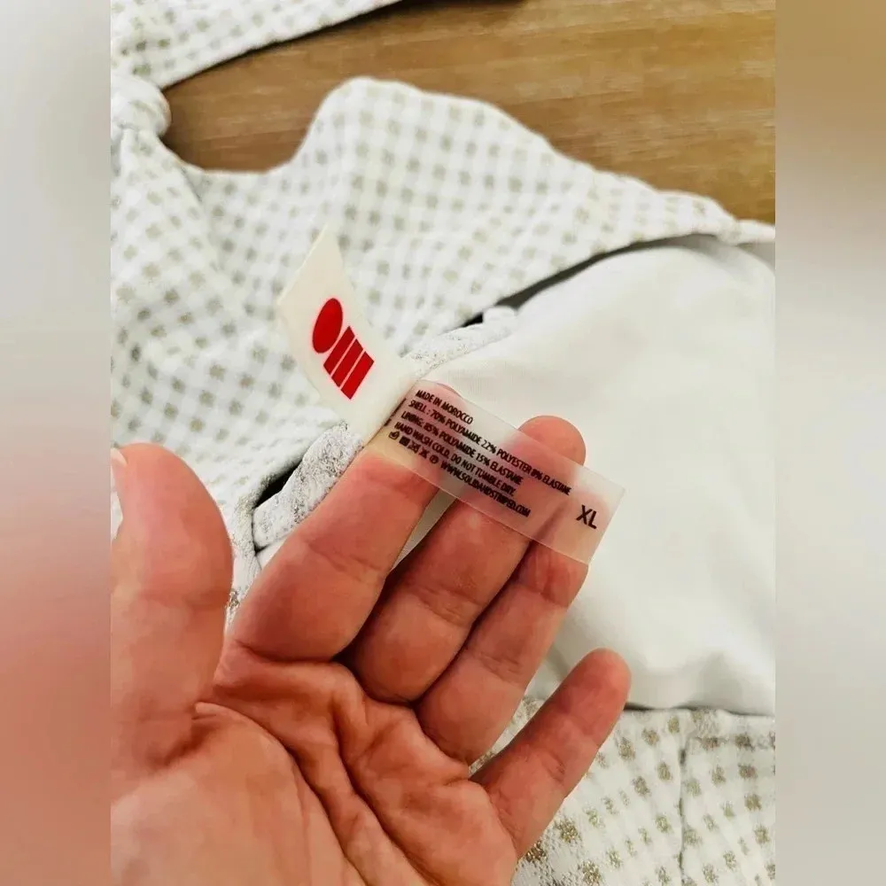 Solid & Striped Bailey One-Piece Swim in Lurex Gingham XL NWOT $188 - Image 11