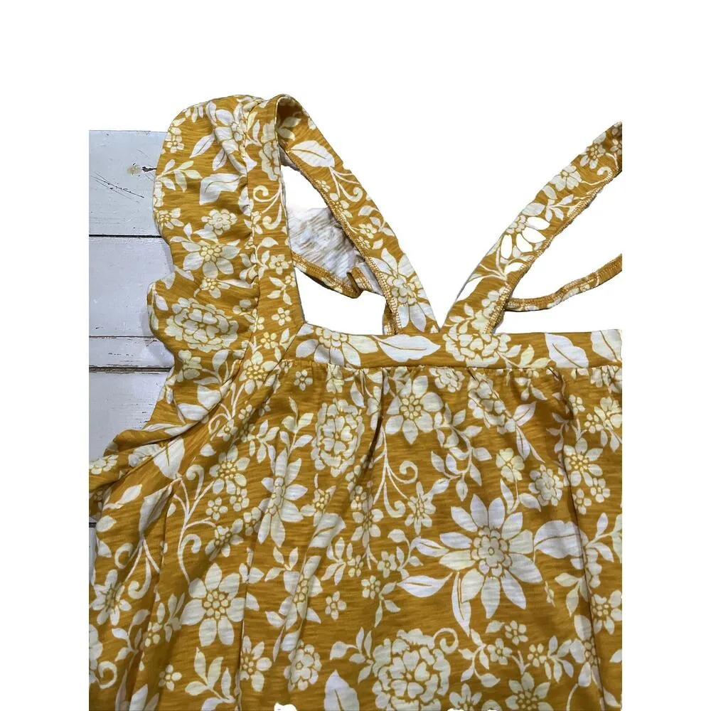 Lauren Conrad Floral Ruffle Sleeveless Tank Top 4X Women's Plus Shirt Mango Sumr - Image 2