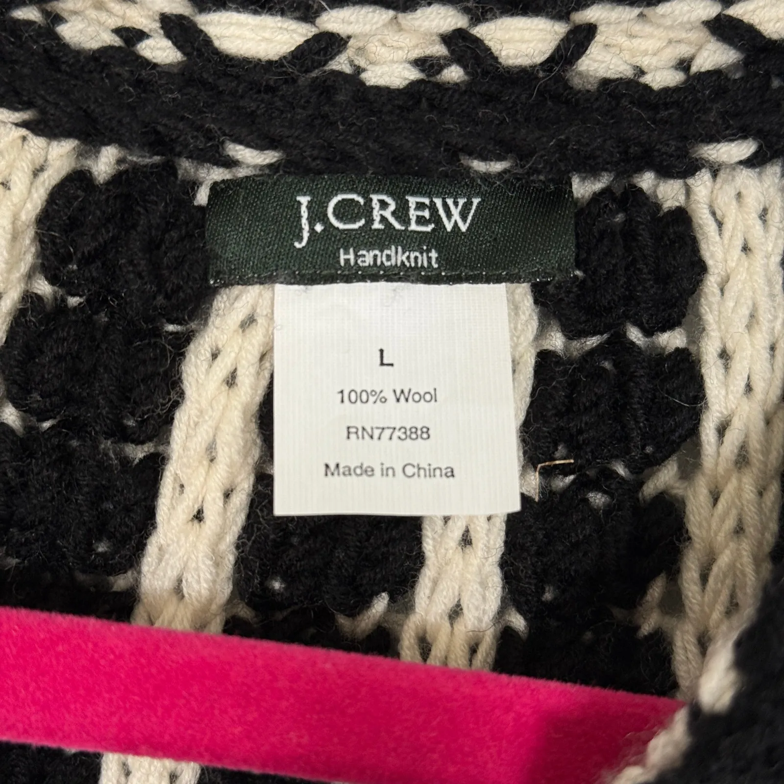 J.Crew Handknit Wool Cardigan Lady Jacket L Parisian Inspired Textured Knit - Image 11