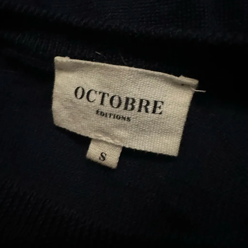 Octobre Editions Navy Blue Wool Sweater Size S - Image 4