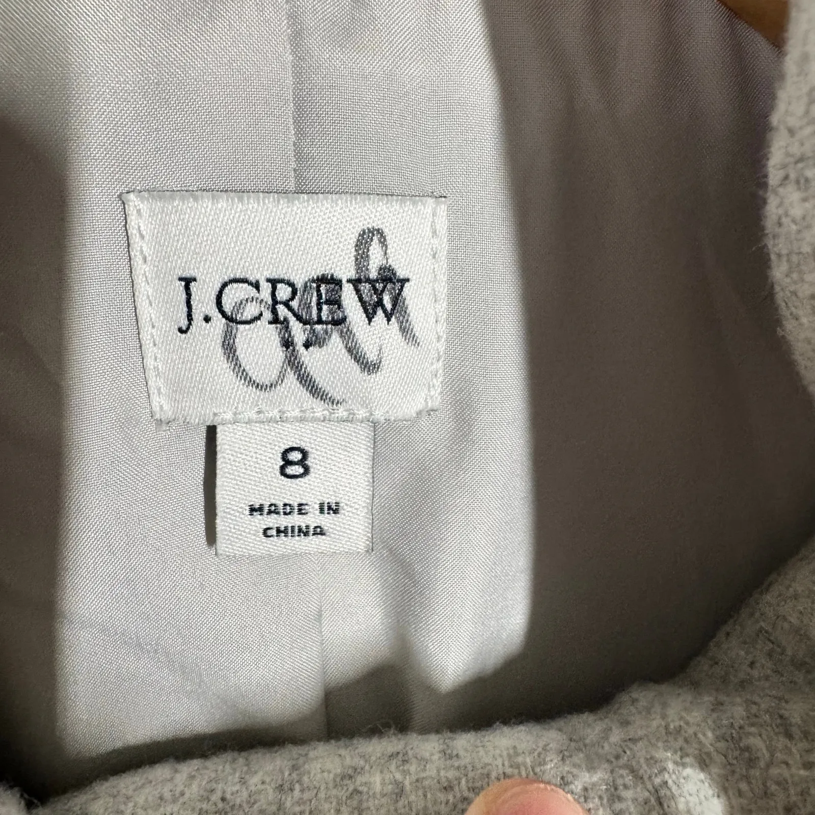 J.Crew City Coat Wool Blend Full Zip Women 8 Gray Quite Luxury Old Money Minimal - Image 5