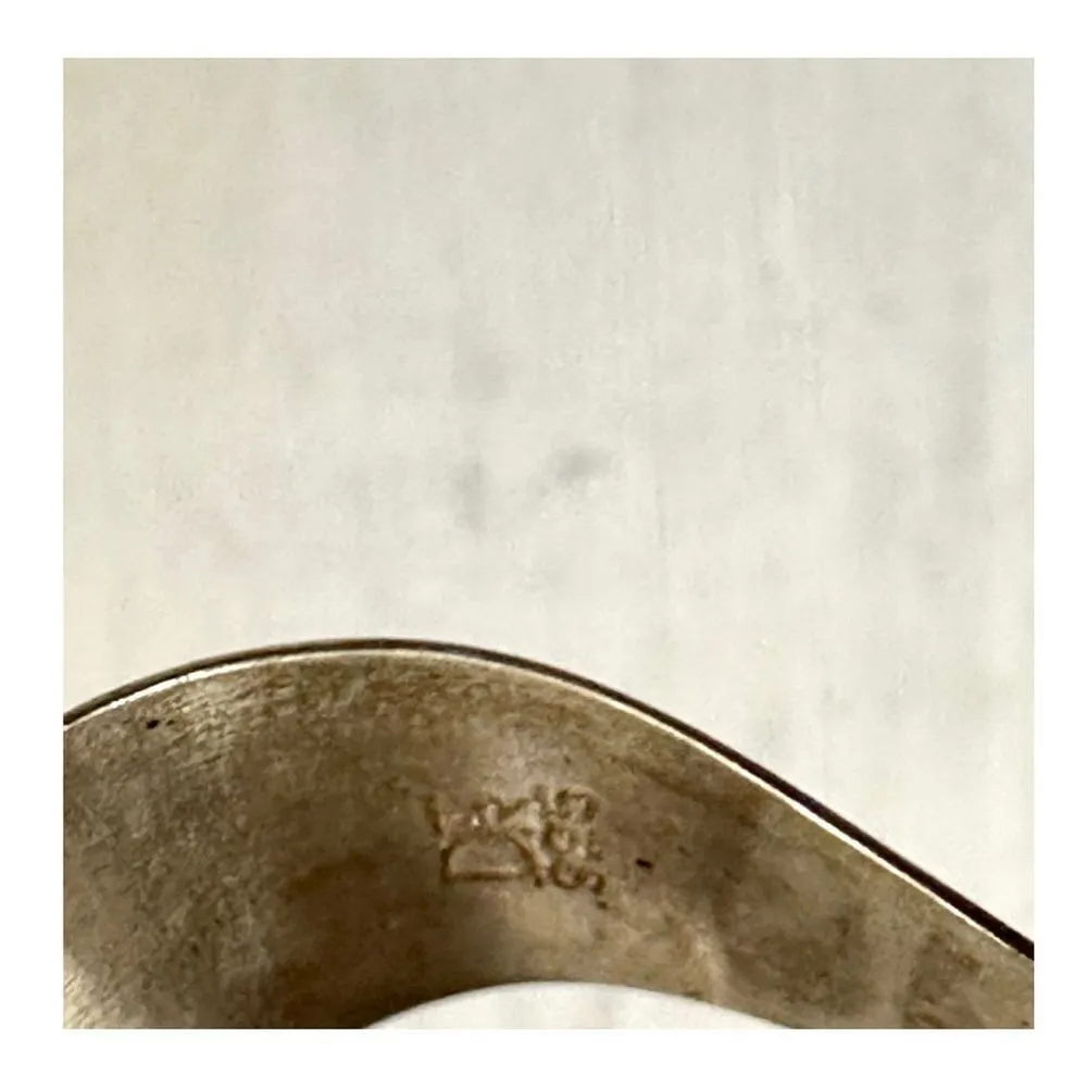 Jay King orange jasper silver pendant - Image 5