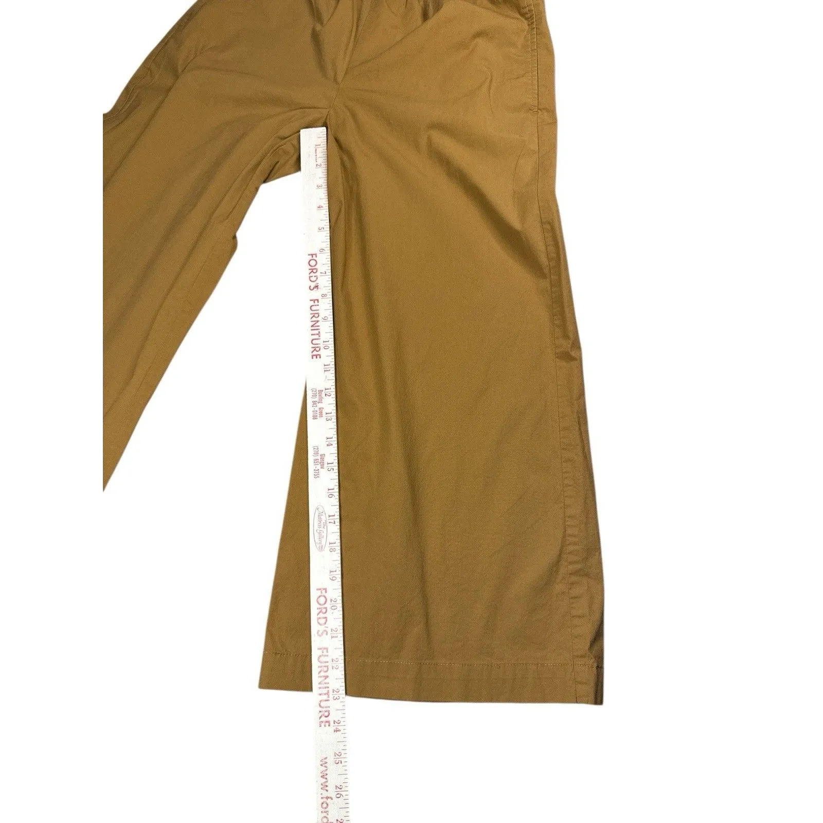 Eileen Fisher Chestnut Organic Cotton Stretch Poplin Cropped‎ Pants Size XS - Image 8
