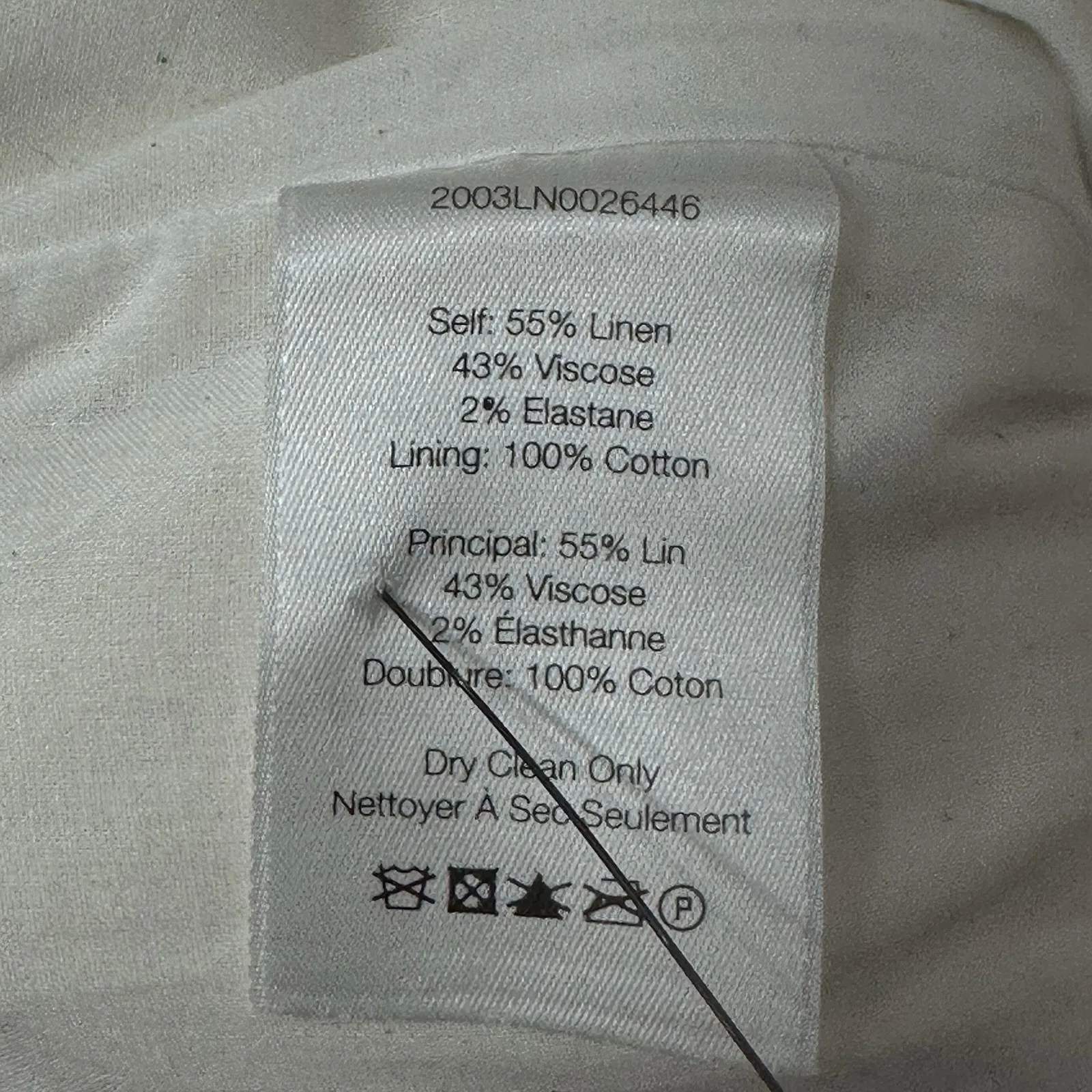 Veronica Beard Women's Size 6 Pants Linen Blend Wide Leg High Rise Ivory - Image 5