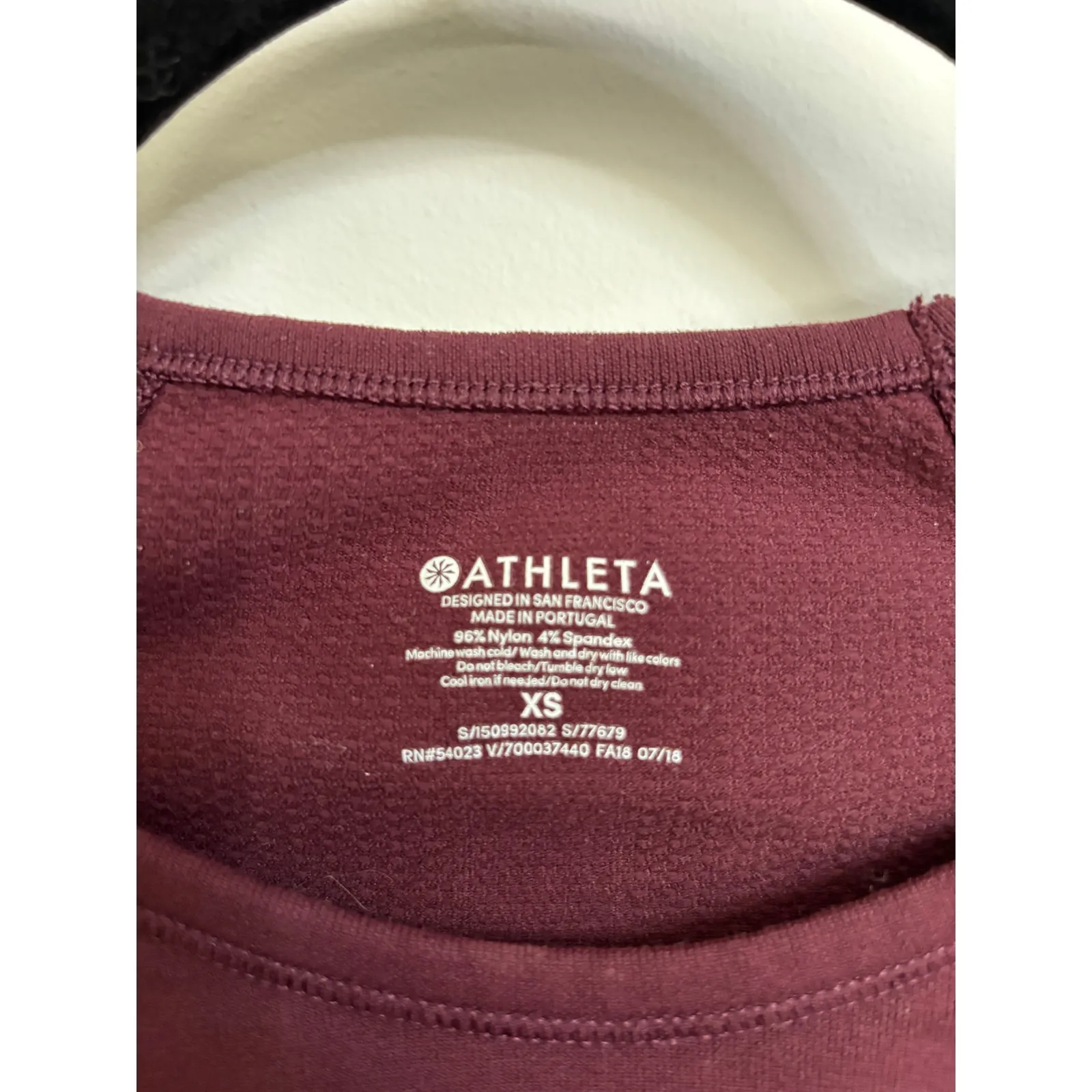 Athleta Speedlight Seamless Top Womens XS Burgundy Long Sleeve Spiced Cabernet - Image 4