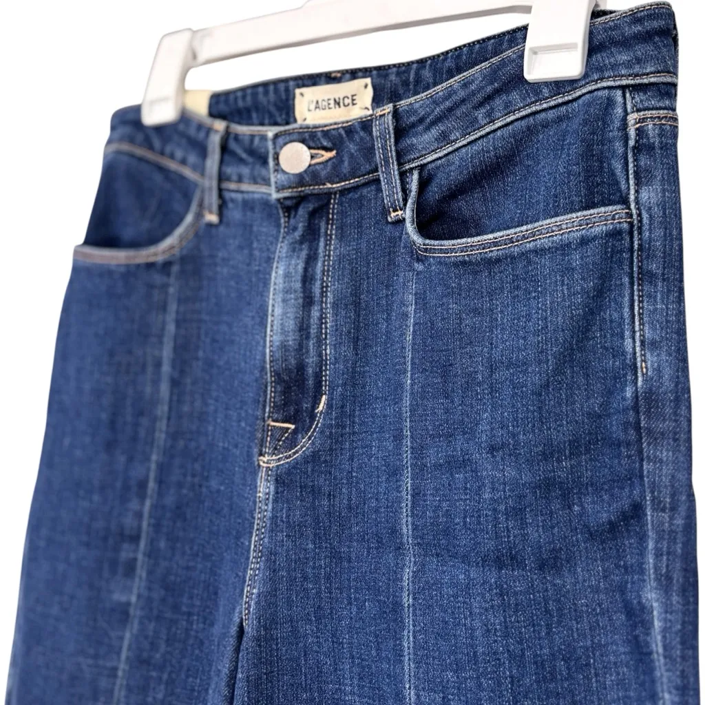 L’agence Joyith Denim Blue Ankle Slit Skinny Jean Size 29 Womens NWT - Image 2