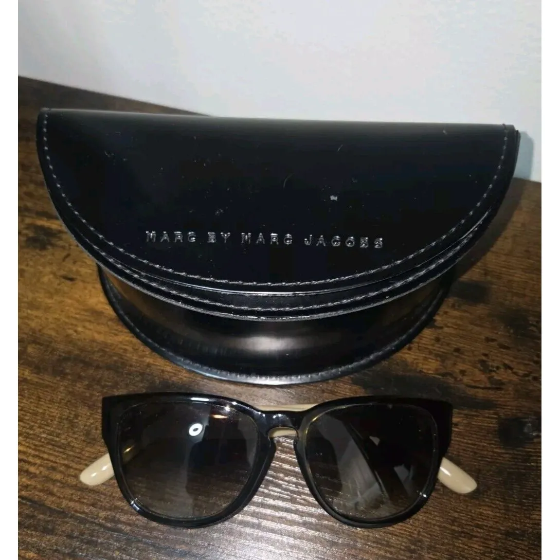 Marc by Marc Jacobs MMJ 230/S Beige & Black Striped Sunglasses + Case Black - Image 6