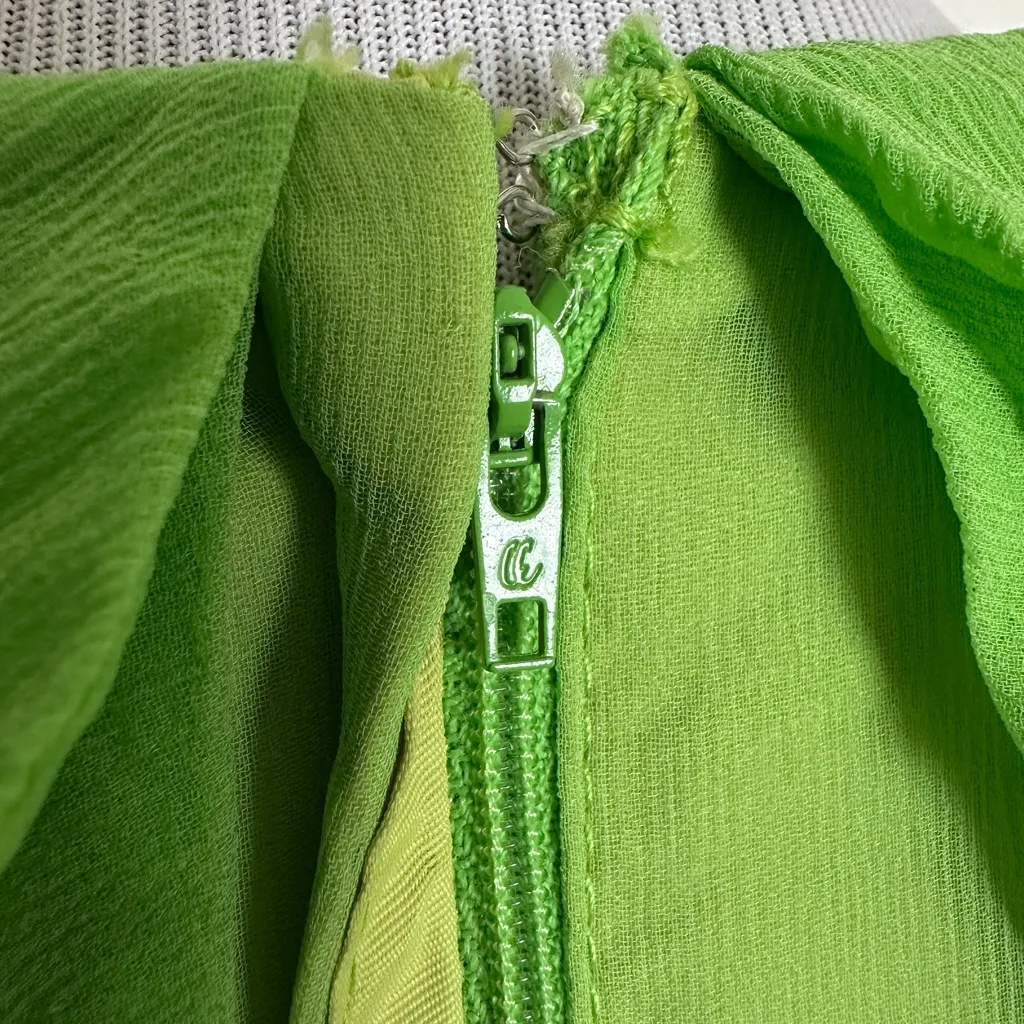 VINTAGE Bright Green Dress - Image 5