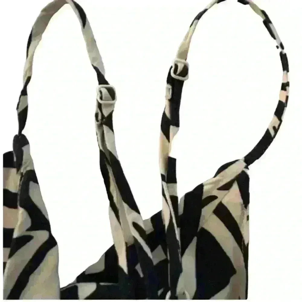 Patrons of Peace Women's M Black & cream Sleeveless Knee Length Dress - Image 7