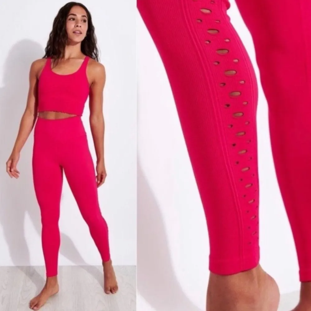 Spiritual Gangster Self Love Ribbed Legging Perforated Sides Size XSMALL - Image 3