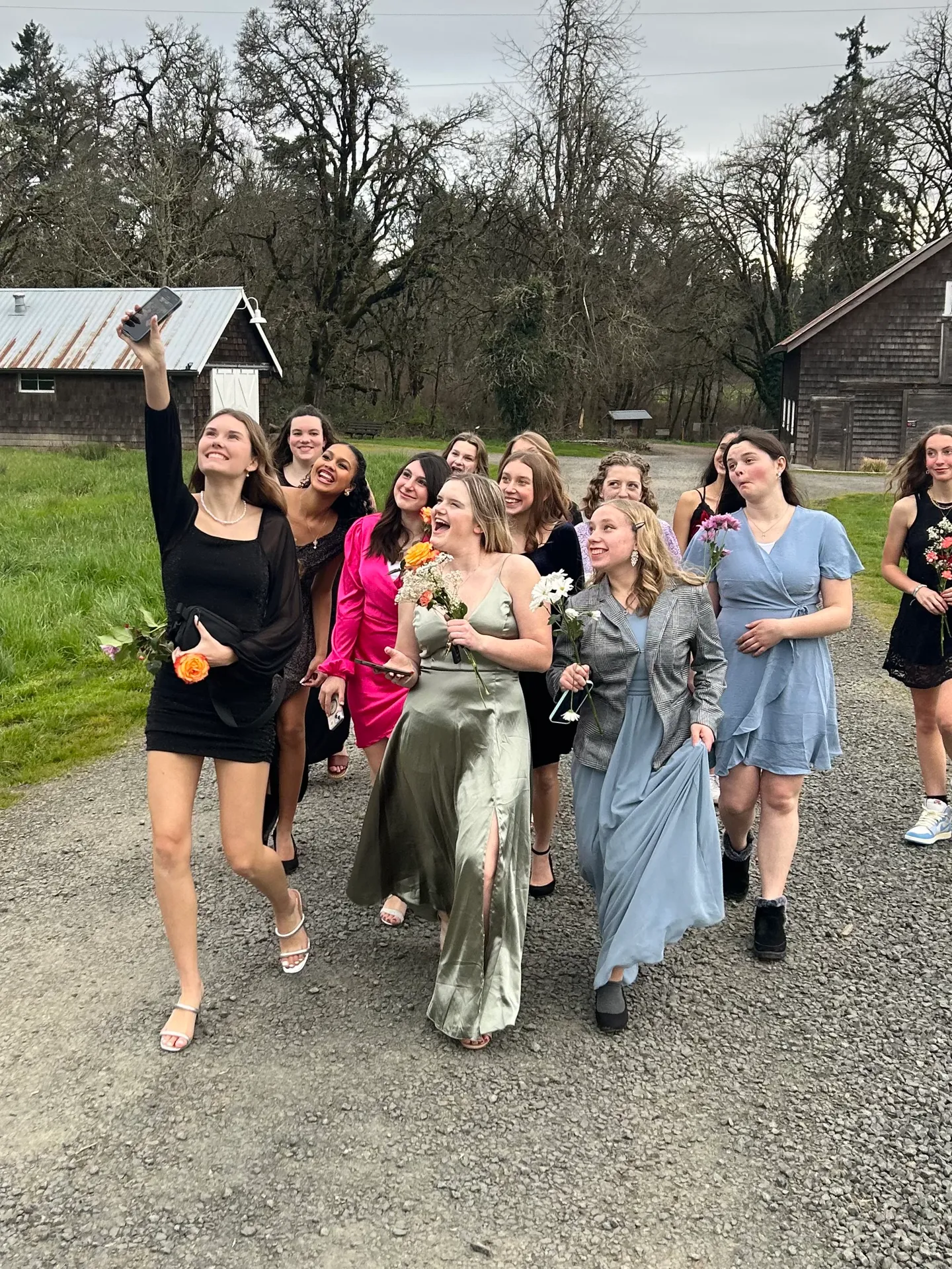 Green Satin Prom / Bridesmaid Dress Size M - Image 9